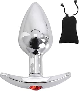 Plug Anal 8.4 cm Bijou Intime Diamant Rouge SexToy avec Pochette en Velours Sex Toy Métal Acier Inoxydable LUXURY PLEASURE (M)