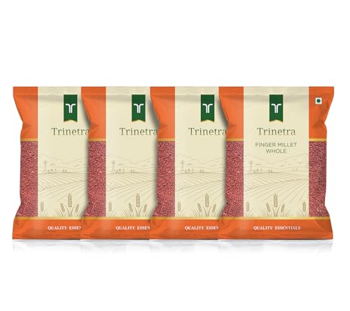 Image of Trinetra Ragi Sabut (Finger Millet Grain) | Calcium-Rich Healthy Millet for Everyday Use | 4 kg (4 x 1kg)