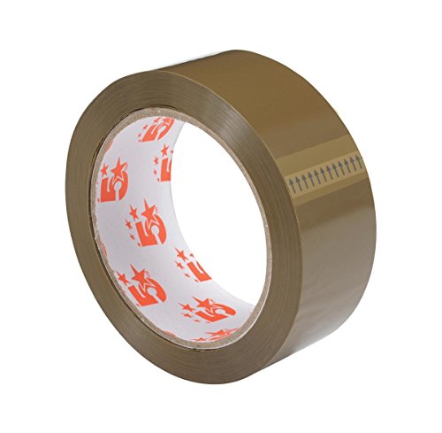 5 Star Office Packaging Tape Polypropylene 38mm x 66m Buff [Pack 6]