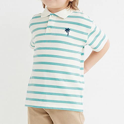 Kids Short Sleeve Stripe Polo Shirt Toddler Cute Fashion Summer Tee Blouses Baby Boys Girls Collared Button Down Uniform Tops3