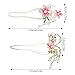 4 Pcs Flower Hair Sticks Pearl Butterfly Hair Pins Chinese Hair Chopsticks for Buns Metal Floral Hairpin Classic Vintage Flower Ornament Jewelry Accessories for Women Girls