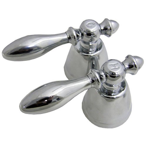 Lasco 01-7091 Old Style Chrome Plated Lever Hot And Cold Handles For Universal Brands #TOP8