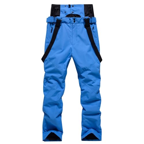 Pantalon de ski respirant et chaud vêtement d'hiver coupe-vent bleu L