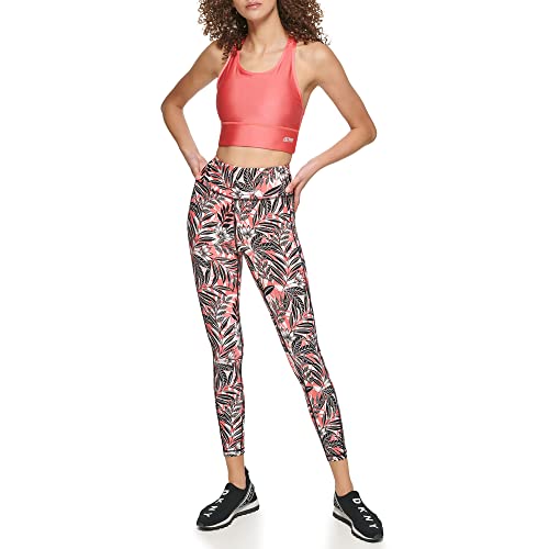 DKNY Women's Full Coverage Boat Neck Sports Bra, Calypso, Medium