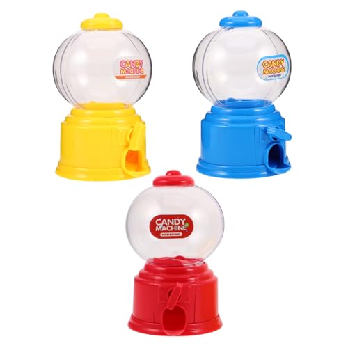 CAXUSD 3pcs Mini Candy Dispensers Plastic Snack Box Vending Machine Desktop Candy Holder for Boys and Girls Office