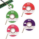 Entlötlitze 4 Stück,Lötlitze Set 2mm 2.5mm 3mm 3.5mm,Kupfer Entlötdraht No-Clean Entlötlitze,Ideal zum Entlöten und Entfernen von Lot aus Lötstellen