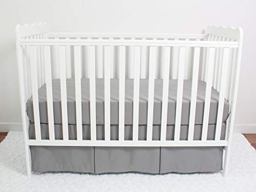 Image of CaSaJa 3-Pack Fitted Crib Sheets Set for Baby Boys, Extra Soft Breathable 9 inch Deep Mattress Sheet for Standard Toddler Bed 28x52, Cozy Washable Microfiber Nursery Sheets, 2 Navy Blue /1 Charcoal Gray