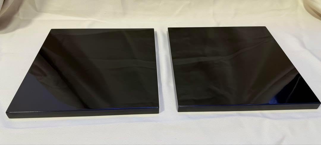 敷板二点 黒柿 敷板 敷台 2点 虫喰 花台 盆栽台 香炉台