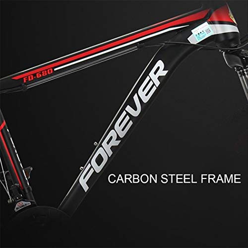 JLRTY Mountainbike Mountainbike, Carbon Steel Rahmen Männer/Frauen Hardtail Fahrräder, Doppelscheibenbremse Und Vorderradgabel, 26-Zoll-Speichenrad (Color : Green, Size : 24-Speed) – Bild 4