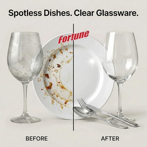 FORTUNE Dishwasher Tablets, 5 in 1 Action, Fresh Scent, 30 Count