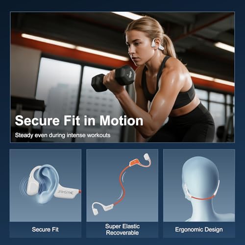 Image of Open Ear Headphones, Running Headphones Bluetooth 5.4 with Built-in Mic, 22g Lightweight Comfort, 14H Battery & IPX5 Waterproof Sports Headphones for Running, Cycling, Gym, Walking
