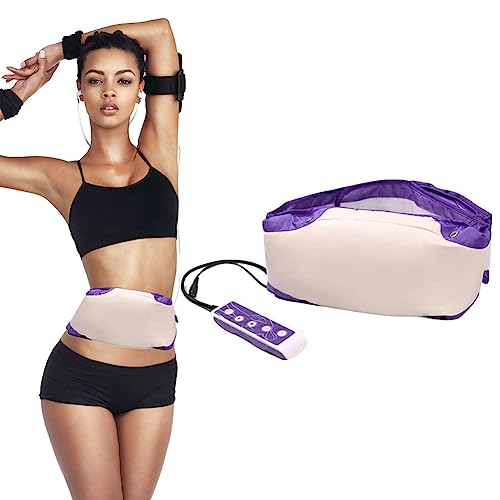 POEO Cinturón Vibratorio Adelgazante, Cinturón Abdominal de Masaje para Las Mujeres, Cinturón de Sauna con Sistema de Calor Mejorar La Circulación Sanguínea para Mujeres y Hombres