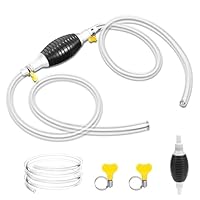 Benzinpumpe Handpumpe, Absaugpumpe Kraftstoffpumpe, Transferpumpe, 1M Länge Ölabsaugpumpe, Multifunktions Flüssigkeitssauger, mit 2 Metallklammer, für Gas, Benzine-Olie, Diesel, Vloeibaar Aquarium