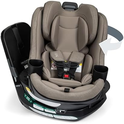 Britax Galaxy360 Slim Rotating Convertible Car Seat, 2-in-1 Rotating Car Seat for Infants & Toddlers with 360 SwivelSmooth Steel Ring, Extended Rear-Facing and ClickTight Installation – Pebble