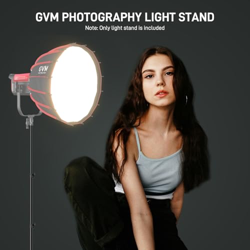 Image of GVM Photography Light Stand 75 inch /190cm, Portable Aluminum Photo Video Tripod Stand with 1 /4 inch Screw for Softbox, Photo Studio Panel Video Light, Photographic Equipments