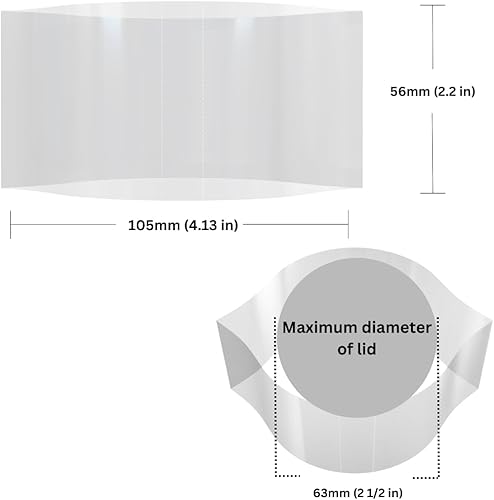 Miniatura 24 de Banda retráctil perforada transparente de 4.921 x 2.205 in para frascos de vidrio, frascos de plástico, latas de metal y más.