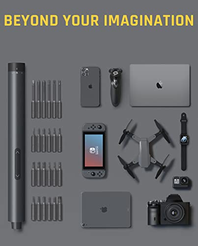 Fanttik Mini Electric Screwdriver, Precision Screwdriver Set With 50 Magnetic Precision Bits, 2 Gears Torque, Cordless, Repair Tool Set For Phone Camera Laptop Watch- E1 Max #TOP7