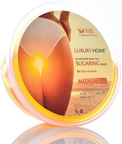 Sugaring Hair Removal Kit – Medium Luxury Home Wax for All Body, Universal Organic Depilation from USA, 12 oz – For Women and Men