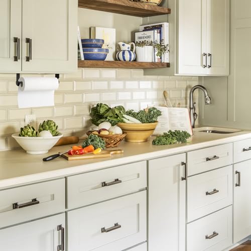 28CM Portarrollos Papel Cocina en Acero Inoxidable, Soporte Rollo Papel Cocina, Porta Rollos de Papel Cocina, Colgador Papel Cocina - Negro - imagen 5