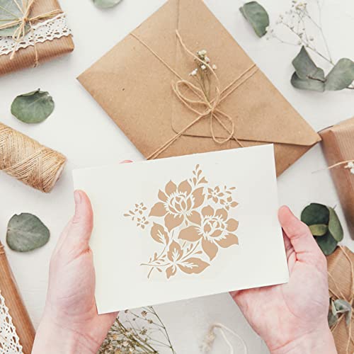 JaneYi 9 Feuilles Pochoir Dessin Fleurs Pochoirs de Peinture Mandala en Plastique Réutilisables Pochoir Aerographe pour Bricolage Scrapbooking Journal Tissu Pâtisserie Travaux Manuel Meuble Mur - Image 6