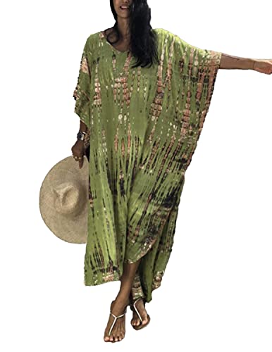 MUMZUGI Robe de Plage Ete Pareo Boheme Maxi Robes Africaine Bikini Cover Up Beachwear, Colore-3