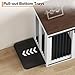 GarveeHome Large Dog Crate Furniture for Large Breed, Heavy Duty Dog Kennel with Divider, All Steel Frame Crate Tv Stand, Farmhouse Furniture Style End Table