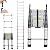 14.4 FT Aluminum Telescoping Ladder with Detachable Hook Extension Ladder Button Retraction Telescopic Locking Mechanism Compact Ladders for 330 Pound Capacity