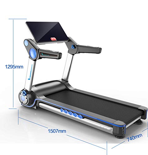 Image of Treadmill, Folding Electric Treadmill Indoor Walking Machine Sports Fitness Equipment, 1-14.8Km /H, 0-15 Adjustable Gradient, Heart Rate Detection Function