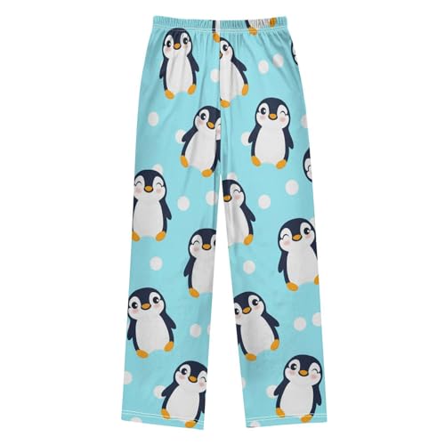 J JOYSAY Cartoon Penguin Polka Dot Pajamas Pants Soft Long Pajama Bottoms Lounge Sleep Pants Size S-XL2