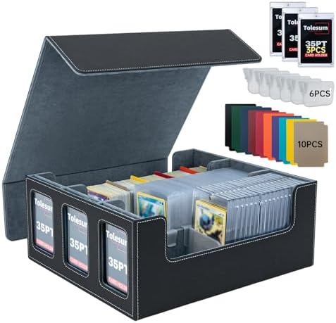 Meetikar Boîte De Rangement Pour Cartes – 5 Séparateurs, Contient 1000+ Cartes MTG/Yugioh