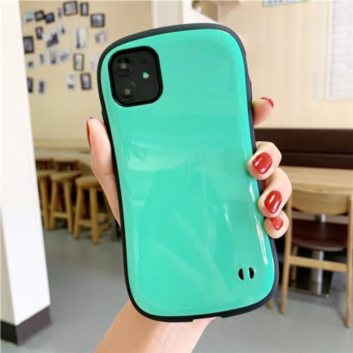 Coque iPhone 14 Plus antichoc de luxe vert menthe lisse et brillante