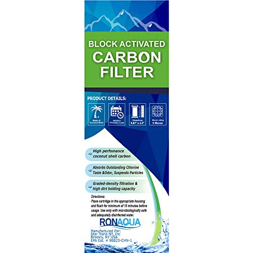 Replacement Filters For Two Stage Countertop Drinking Water Filtration System 5 Micron Sediment & Block Activated Carbon Water Filter Cartridges Well-Matched With Wfpfc8002, Whcf-Whwc, P5, Ap110 #TOP4