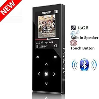 HONGYU Touch Button 16GB MP3 Player with Bluetooth Lossless Music Player 1.8 Inch