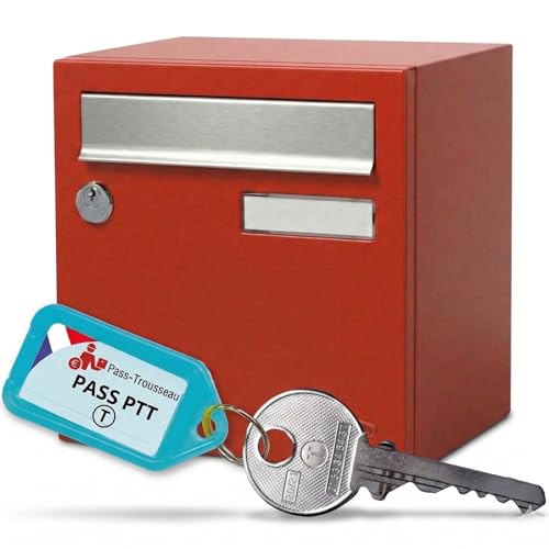 Clé Pass PTT T10 - Ouvre Serrures Boîtes aux Lettres & Immeubles (Norme La Poste) - Acier Nickelé - Clé du Facteur T10