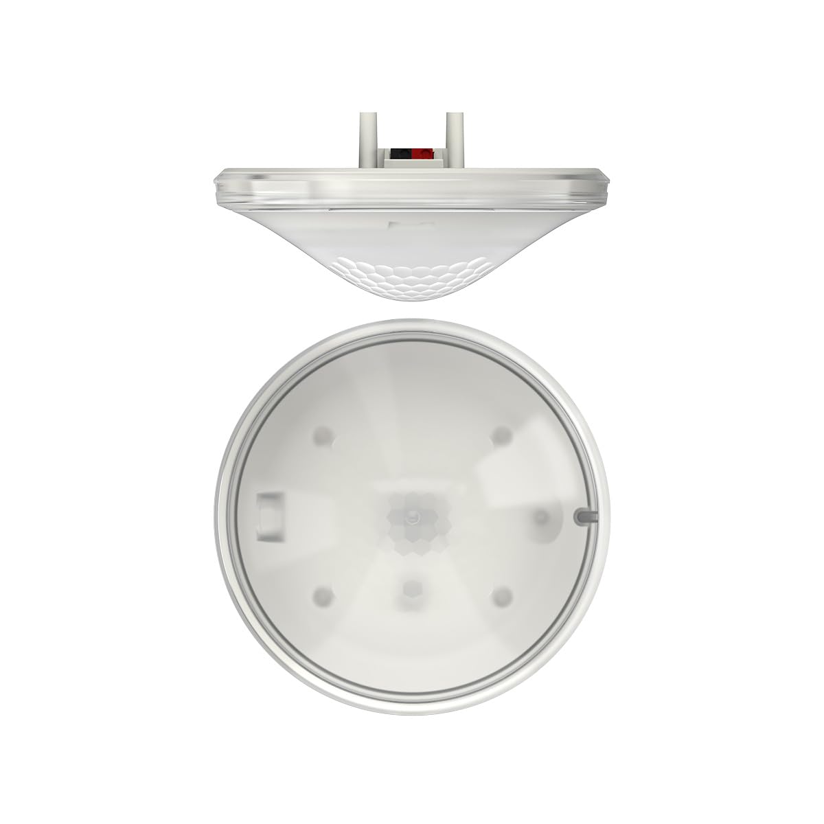 Theben 2079500 thePrema S360 KNX UP WH rilevatore presenza 2 canali luce | incasso a soffitto, area di rilevamento quadrata 7 x 7 m, 2 canali presenza per HVAC, bianco