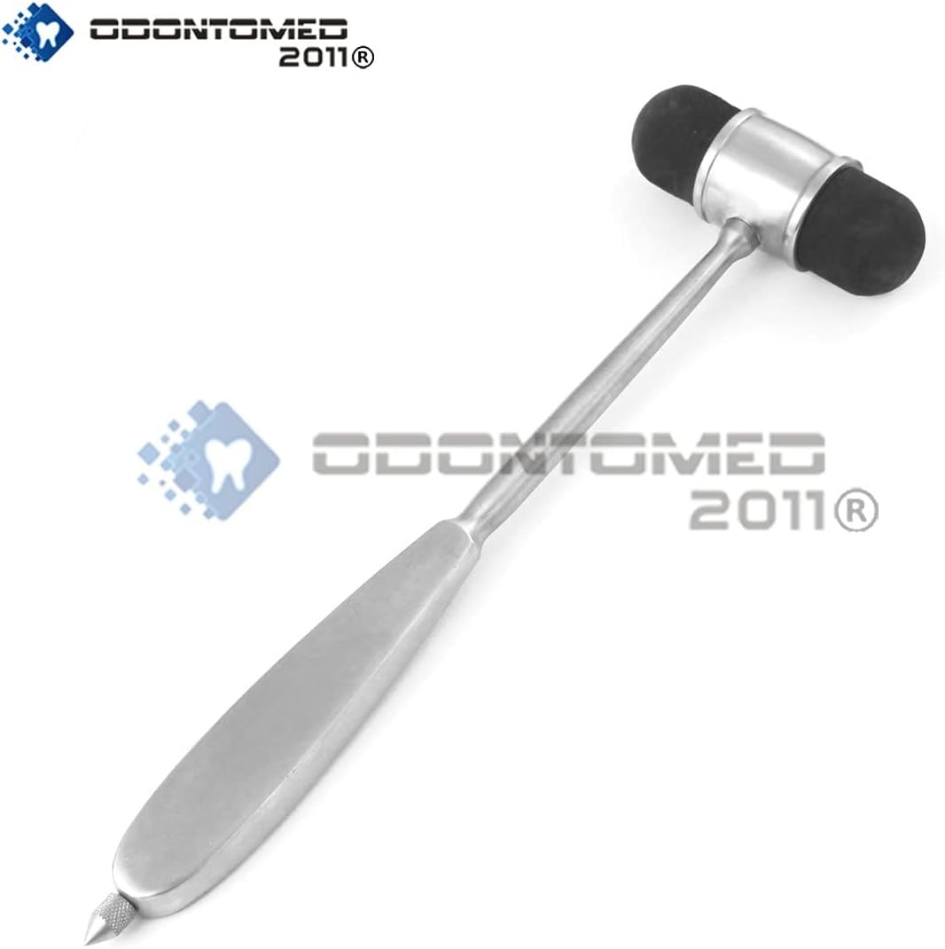 Dejerine Percussion Hammer Diagnostic Instruments Stainless Steel Silver 2 Sided Rubber Head