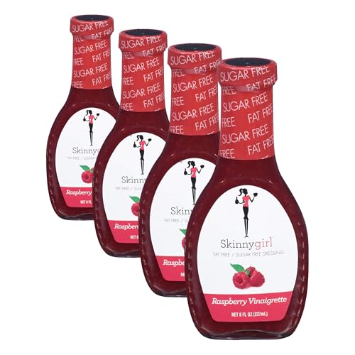 Skinnygirl Sugar Free Gluten Free Salad Dressing, Raspberry Vinaigrette, 8 Ounce (Pack of 4)