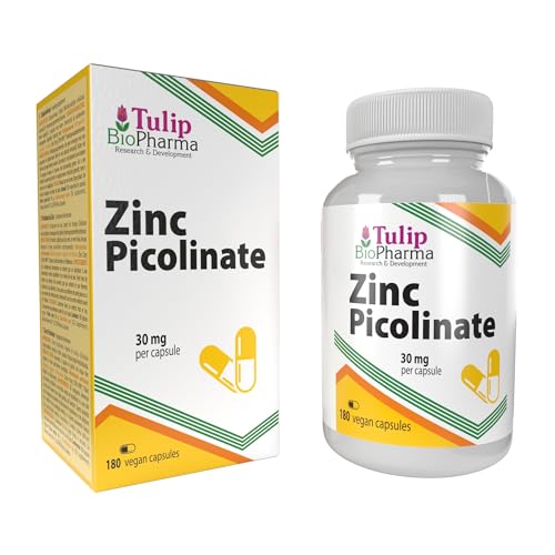 Zink Picolinat 30mg 180 Vegane Kapseln, Laborgeprüft, Hochdosiert