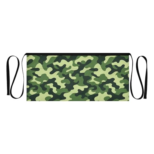 FASHON&FASCIN Server Apron with Pockets Waist Aprons Half Waitress Apron Camouflage Pattern for Gardening Restaurant,Multi16