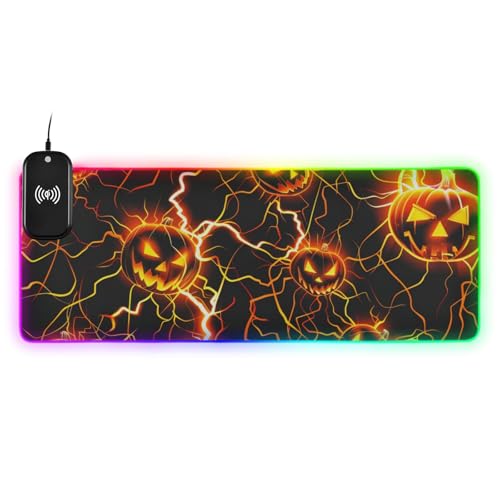 Tapis de souris lumineux grand format 90x40 pour bureau informatique et studio
