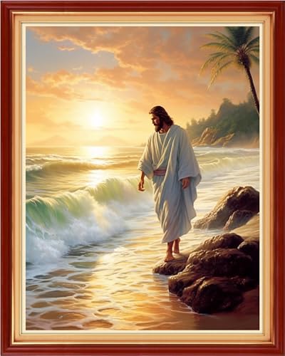 Image of Funart Stamped Cross Stitch Kits for Beginners Full Range of Cross Stitching Preprinted Embroidery Kits for Adults, 11CT Embroidery Pattern Needlepoint Kits- (ArtColors36)