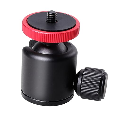 jojofuny Mini Ball Head for Camera Stand Tripod Mount 1/4 Inch Thread DSLR Camera Mount Stand Locking Nut for Monitor Led Light Microphone