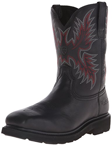 Ariat Men's Sierra Wide Square Steel Toe Work Boot, Black, 9.5 D US