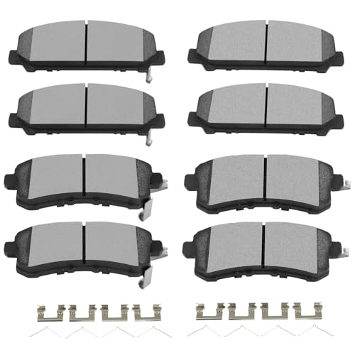 SCITOO D1509 D1510 Ceramic Brake Pads Sets Front & Rear w/Hardware Replacement For INFINITI For QX56 2011-2013,For INFINITI For QX80 2014-2022,For Nissan For Armada 2017-2022