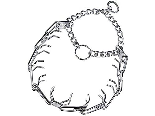 Herm Sprenger   Collar de adiestramiento de acero cromado, para perros de todas las razas y tamaños, negro, resistente a la corrosión, ajuste equilibrado, acción rápida, tamaño personalizable