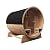ALEKO Barrel Sauna | Personal Dry Wet Steam Sauna | Indoor Outdoor | Rustic Cedar Wood w/Front Porch Canopy | 3-4 Person Sauna | UL Certified 4.5 kW Harvia Heater