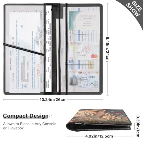 Organizador para auto cuero slim miniatura 3
