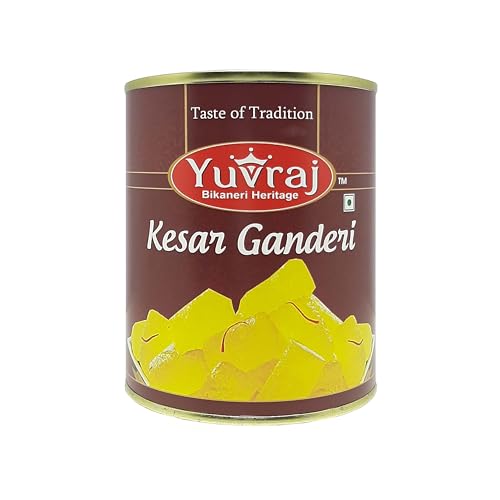 Image of Yuvraj Rajbhog & kesar Ganderi sweets combo pack of 2 (1 KG x 2) Tin pack