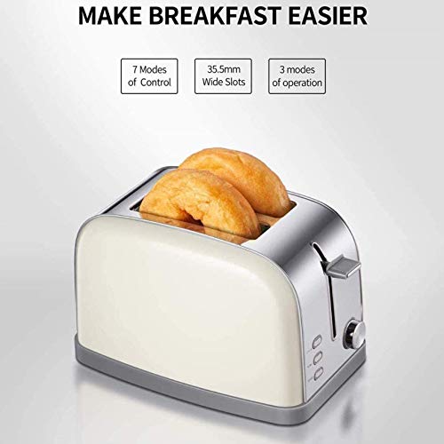 HYLK Profession Toaster, 2-Scheiben-Toaster mit automatischem Edelstahlbrotständer, 3 Auftauen, Aufwärmen… – Bild 3