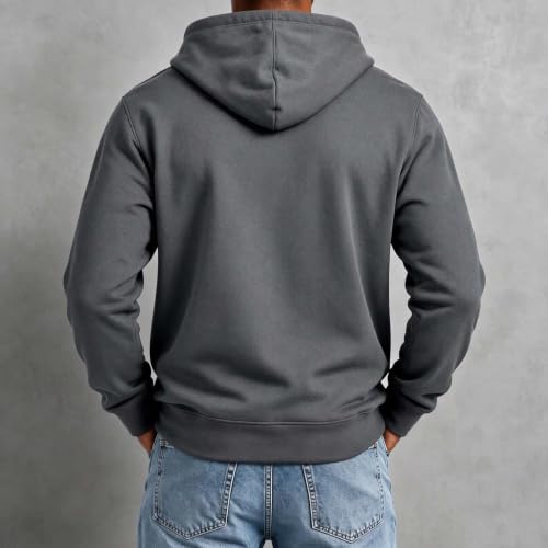 Mens Zip Up Hoodie Hooded Quarter Zip Pullover Sweatshirt with Pockets - image 5